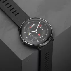 Polar Ignite 3 Titanium Silicone Band black