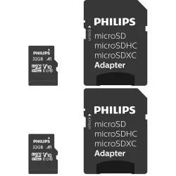 Philips MicroSDHC 2-Pack    32GB Class 10 UHS-I U1 incl. Adapter