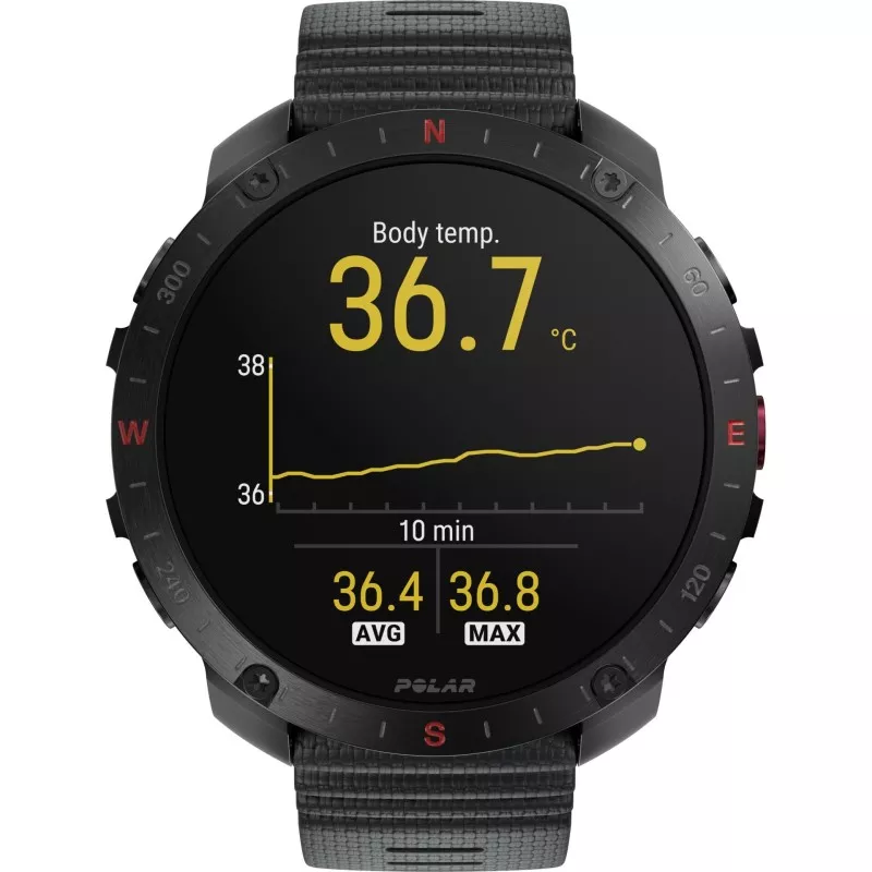 Polar Grit X2 Pro HR S-L Black