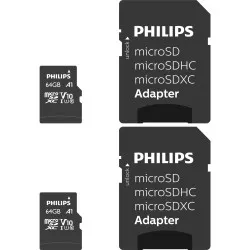 Philips MicroSDXC 2-Pack    64GB Class 10 UHS-I U1 incl. Adapter