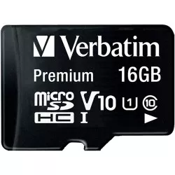 Verbatim microSDHC          16GB Class 10 UHS-I incl Adapt. 44082