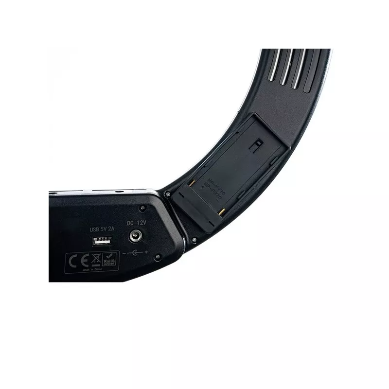 Lampa LED Ring PRO STUFF PLR 18 II ze statywem – wersja Czarna