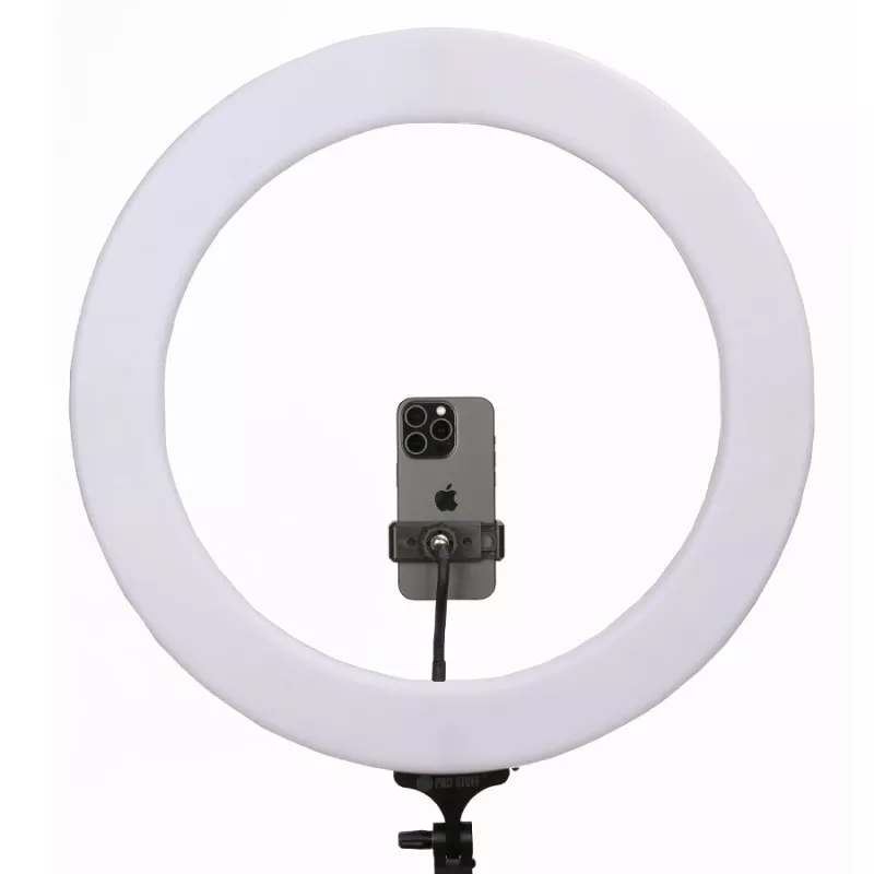 Lampa LED Ring PRO STUFF PLR 18 II ze statywem - wersja biała