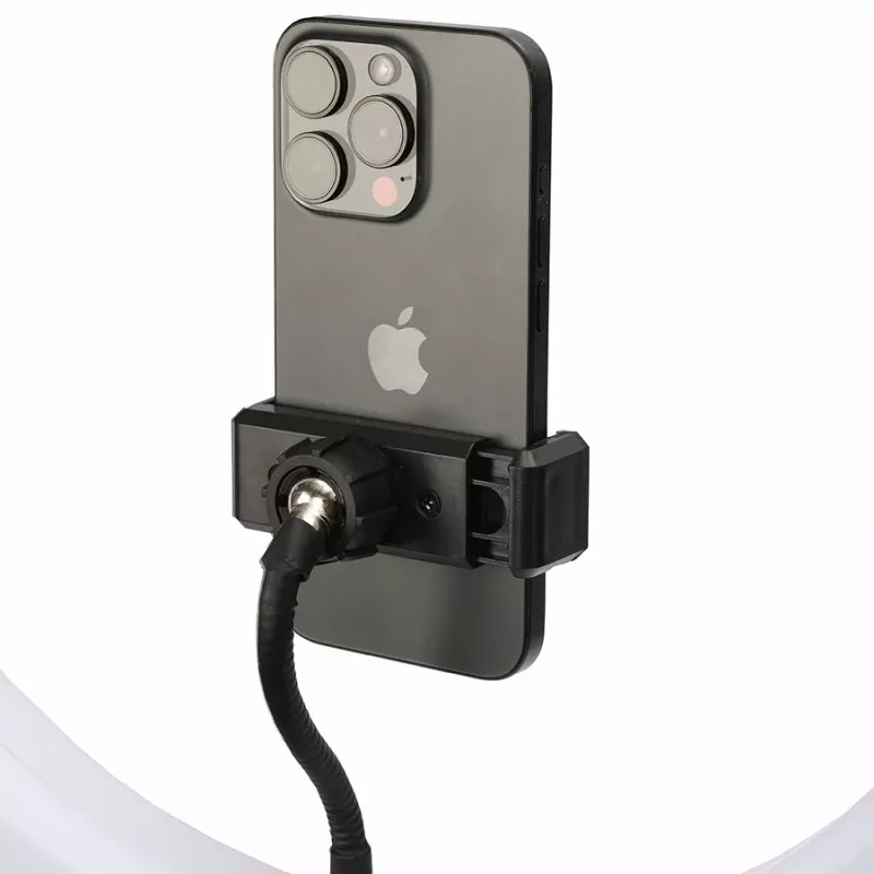 Lampa LED Ring PRO STUFF PLR 18 II ze statywem - wersja biała