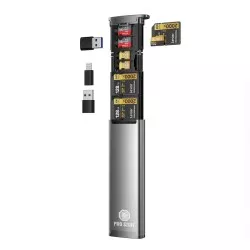 PRO STUFF CH-354, Etui I Czytnik 2w1 Na 9 Kart Pamięci Micro Sd / Uhs / Sdxc Usb-c
