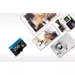 ADATA CARD MICROSDHC       256GB UHS-I CL10 100/20 MB/s W/1 Adap.