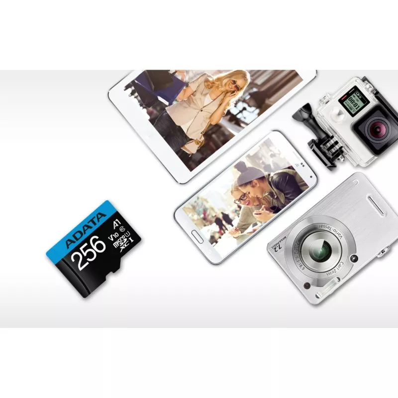 ADATA CARD MICROSDHC       256GB UHS-I CL10 100/20 MB/s W/1 Adap.