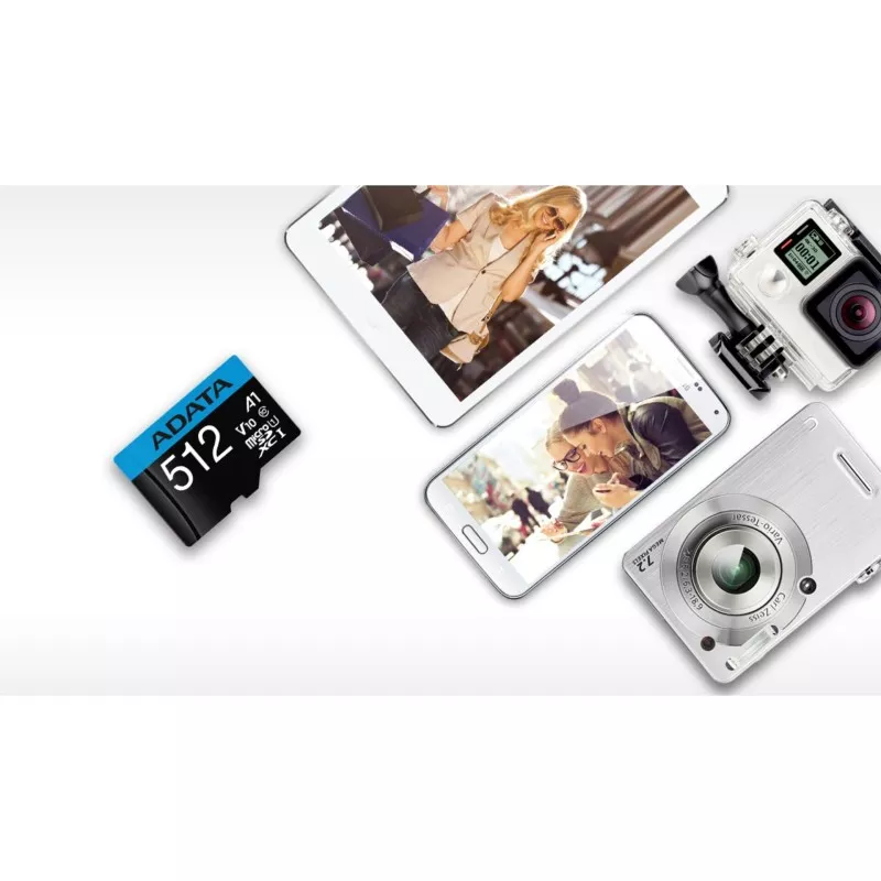 ADATA CARD MICROSDHC       512GB UHS-I CL10 100/20 MB/s W/1 Adap.