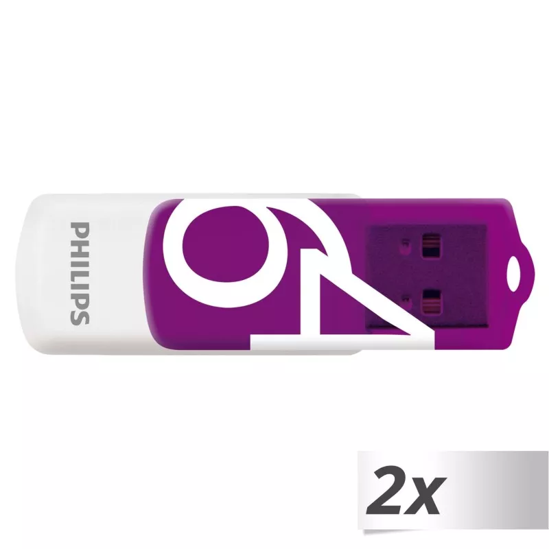 Philips USB 2.0 2-Pack      64GB Vivid Edition Magic Purple