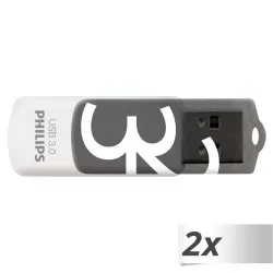 Philips USB 3.0 2-Pack      32GB Vivid Edition Shadow Grey