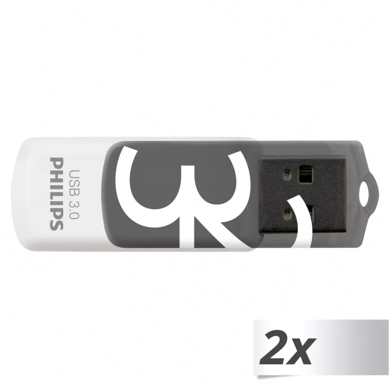 Philips USB 3.0 2-Pack      32GB Vivid Edition Shadow Grey