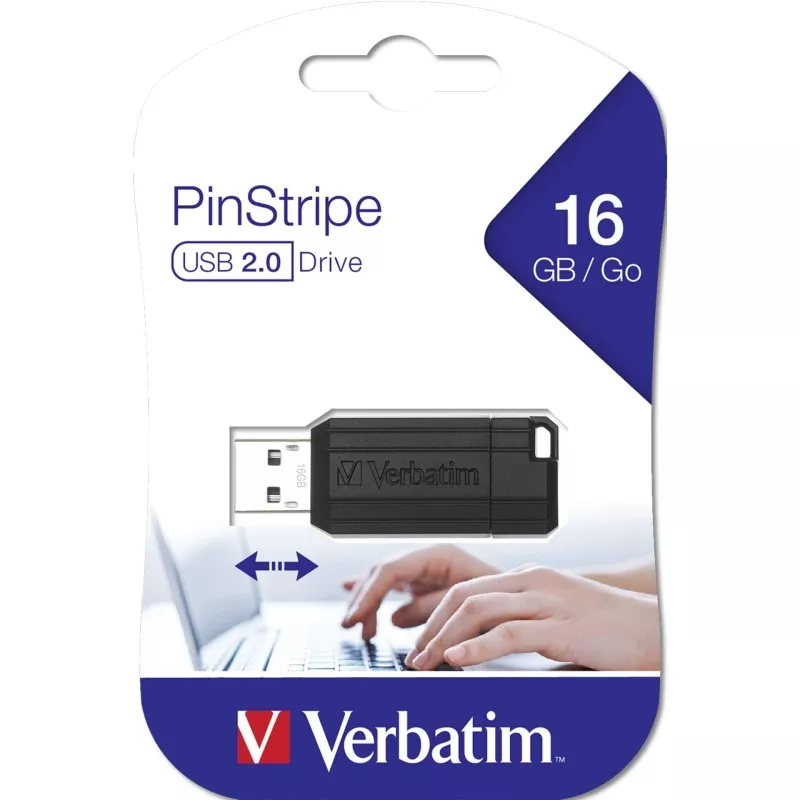 Verbatim Store n Go         16GB Pinstripe USB 2.0 black    49063
