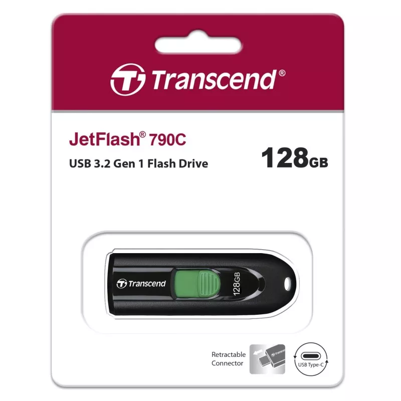 Transcend JetFlash 790     128GB USB 3.2 Type-C