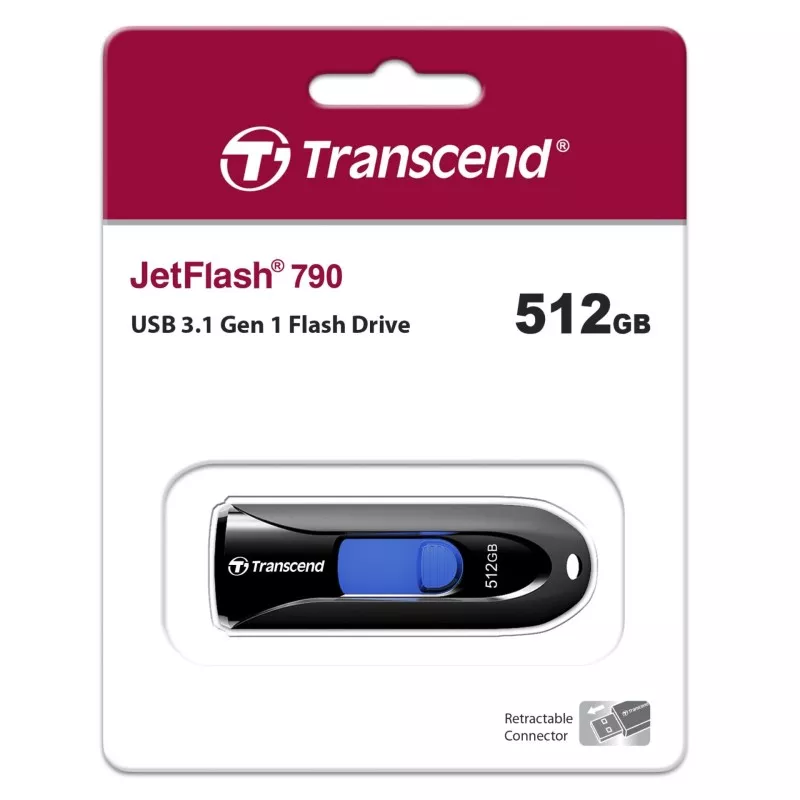 Transcend JetFlash 790     512GB USB 3.1 Gen 1 black