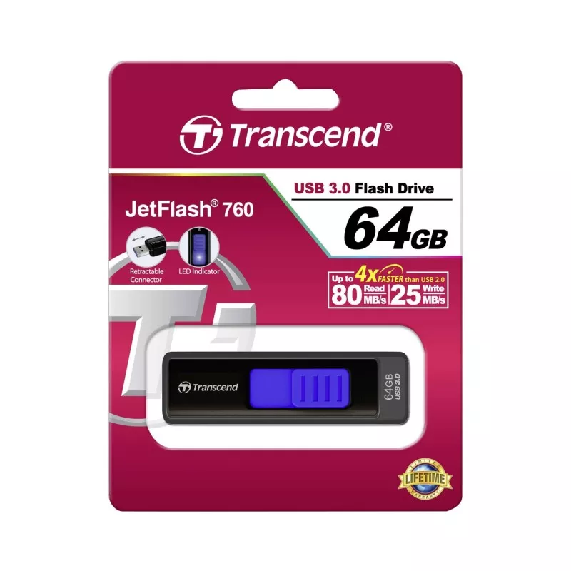 Transcend JetFlash 760      64GB USB 3.1 Gen 1