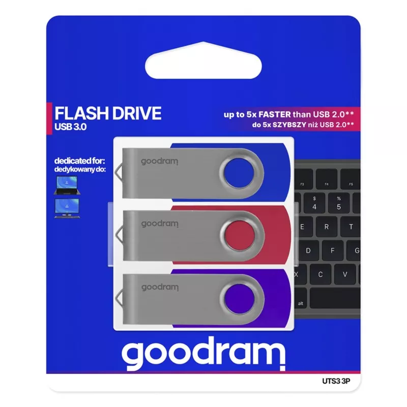 GOODRAM UTS3 USB 3.0        64GB 3-pak mix