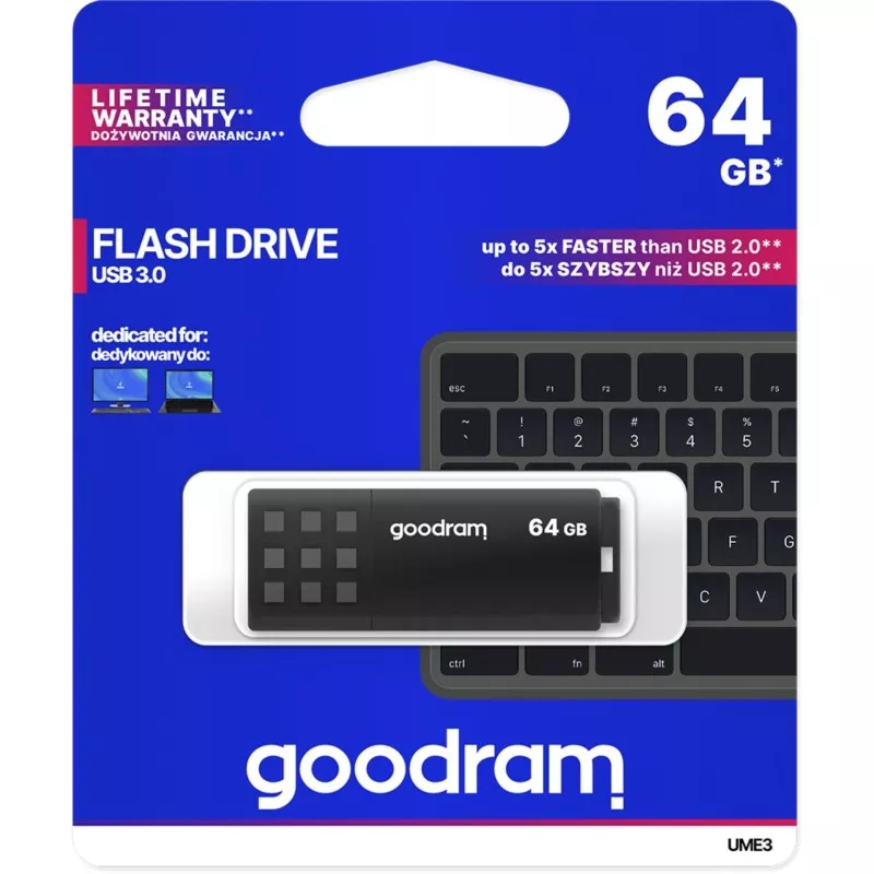 3x1 GOODRAM UME3 USB 3.0    64GB Care