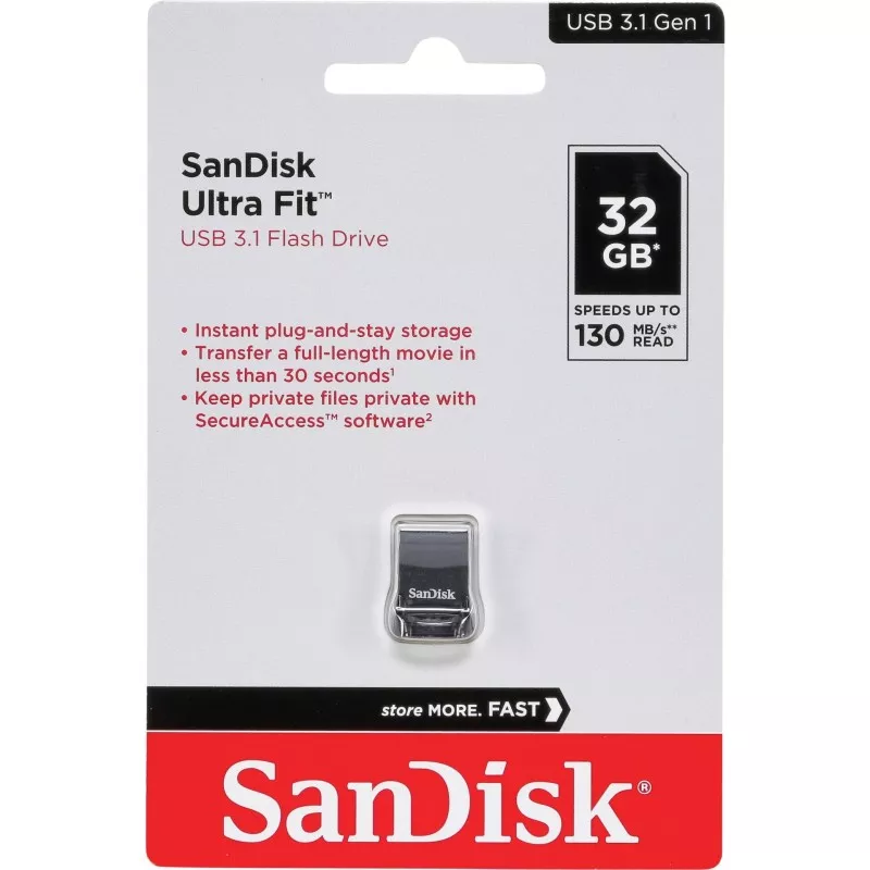 SanDisk Cruzer Ultra Fit    32GB USB 3.1         SDCZ430-032G-G46