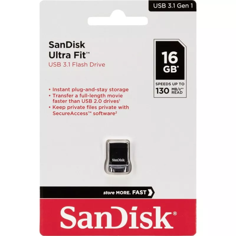 SanDisk Cruzer Ultra Fit    16GB USB 3.1         SDCZ430-016G-G46