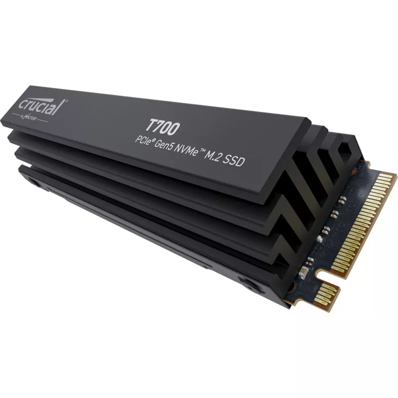 Crucial T700 with heatsink   1TB PCIe Gen5 NVMe M.2 SSD