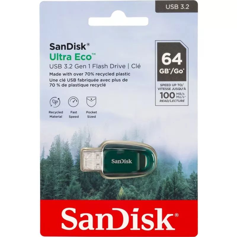 SanDisk Ultra Eco Drive     64GB USB 3.2 100MB/s  SDCZ96-064G-G46