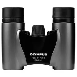 Olympus Slim 10x21 RC II Aparat Teleskopowy 10-krotnym Powiększeniem, Kolor Ciemny Srebrny