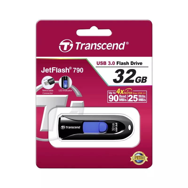 Transcend JetFlash 790      32GB USB 3.1 Gen 1 Black