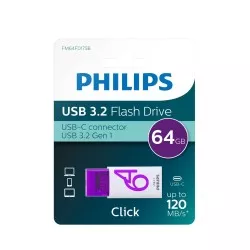Philips USB 3.2             64GB Click Series Gen 1 USB-C