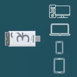 Philips USB 3.2             32GB Click Series Gen 1 USB-C