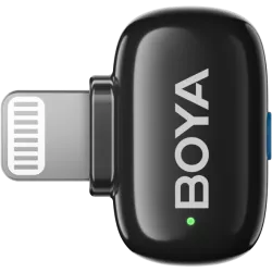 Boya Mini-12 Ultracompact 2.4GHz Wireless Microphone System with lightning+USB-C (Black)