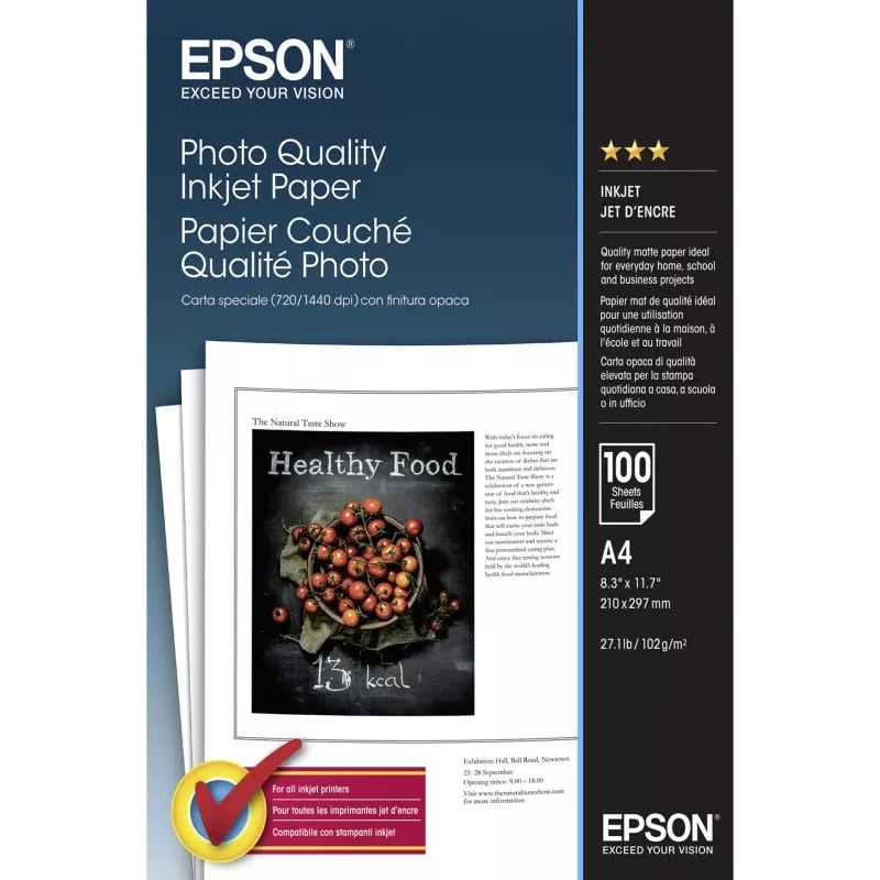 Epson Photo Quality Inkjet Paper A 4, 100 arkuszy, 102 g S 041061