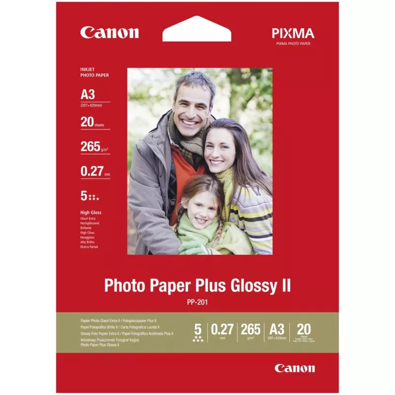 Canon PP-201 A 3 20 kartek 265 g Photo Paper Plus Glossy II