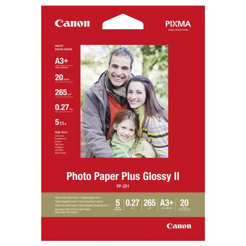 Canon PP-201 A 3+ 20 kartek 265g Photo Paper Plus Glossy II