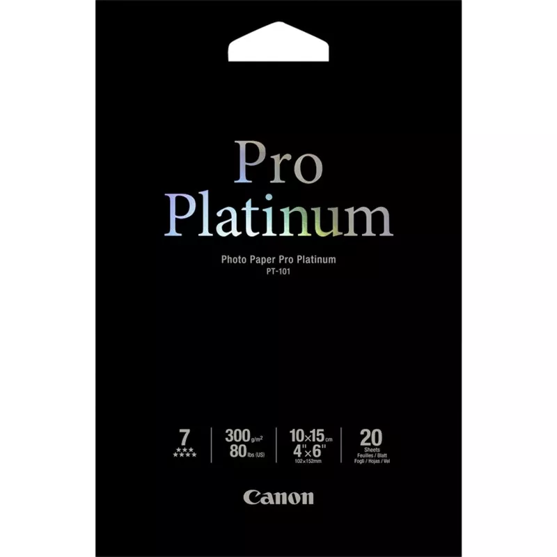 Canon PT-101 10x15 cm, 20 sheet Photo Paper Pro Platinum   300 g