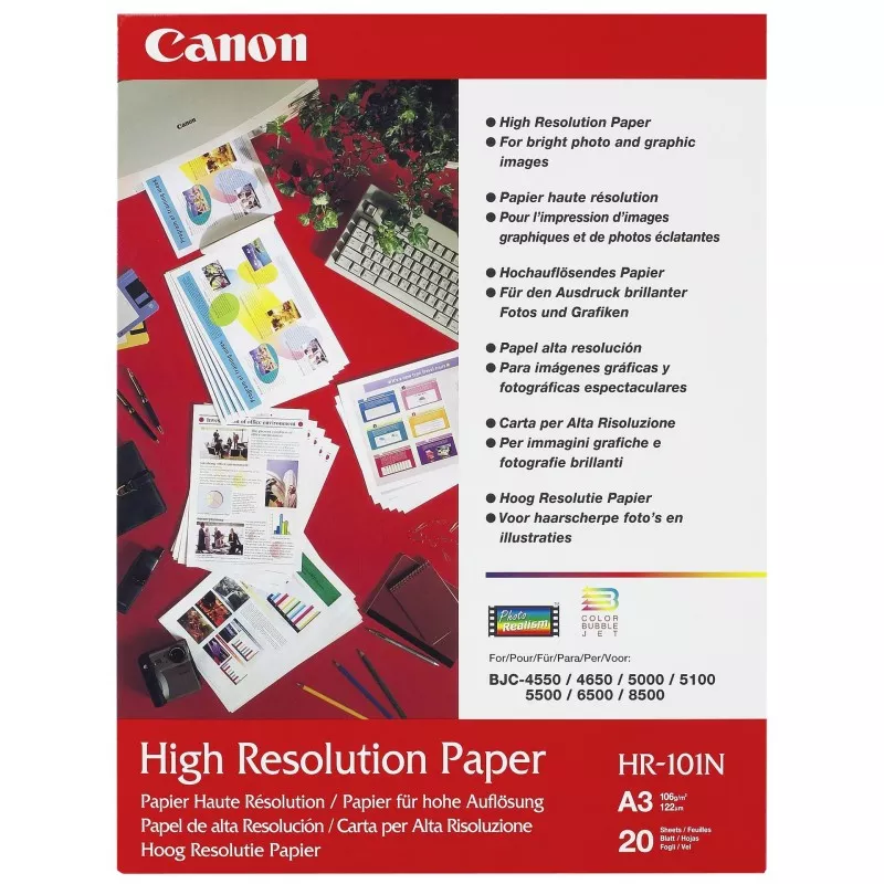 Canon HR 101 N A 3, 20 kartek Papier foto 106 g