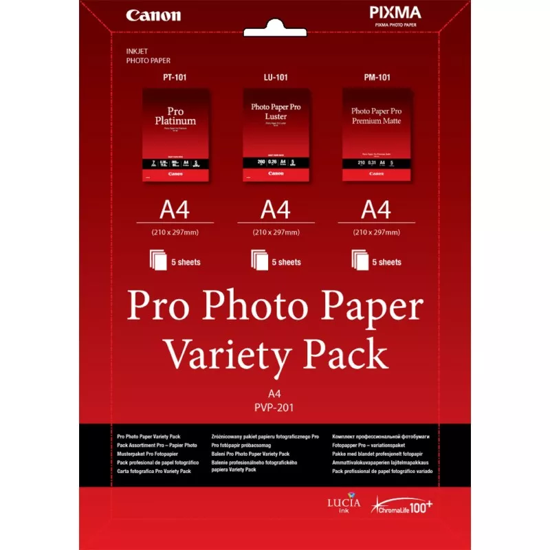 Canon PVP-201 Pro Photo Paper Variety Pack A 4 3x5 kartek