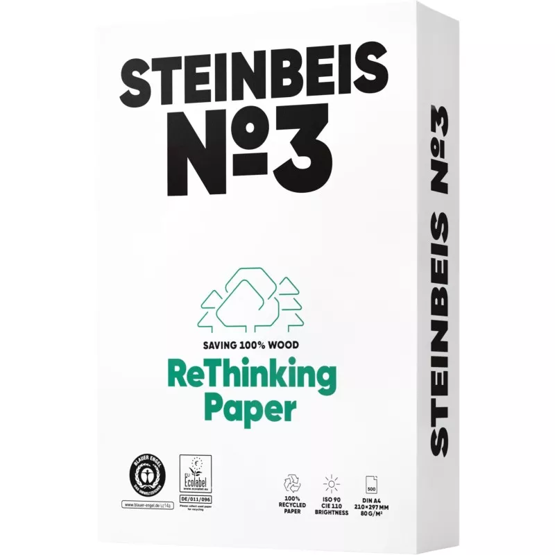 Steinbeis nr 3 Papier Recykling A 4 80 g 500 arkusz ISO 90