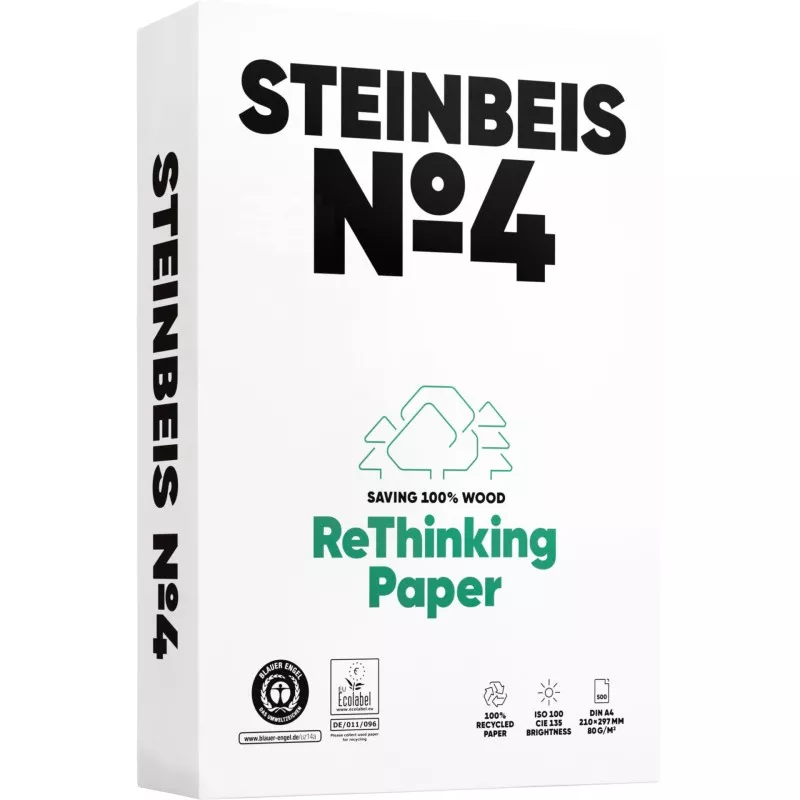Steinbeis nr 4 Recyclingpapier A 4 80 g 500 arkusz ISO 100