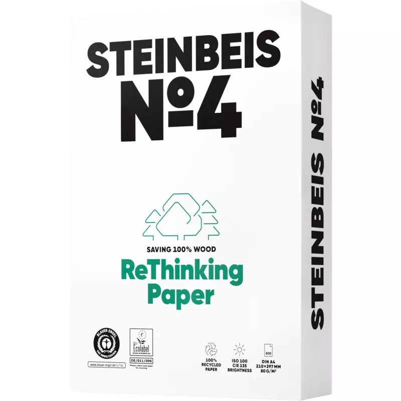 Steinbeis nr 4 Recyclingpapier A 4 80 g 500 arkusz ISO 100