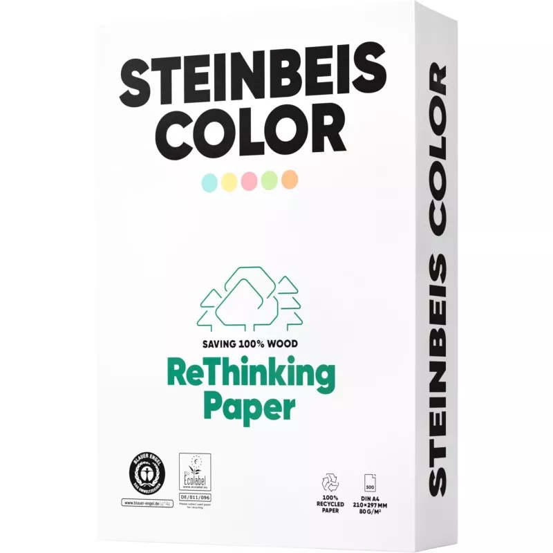 Steinbeis Magic Colour zielony Recyclingpapier A 4 80 g 500 Bl.