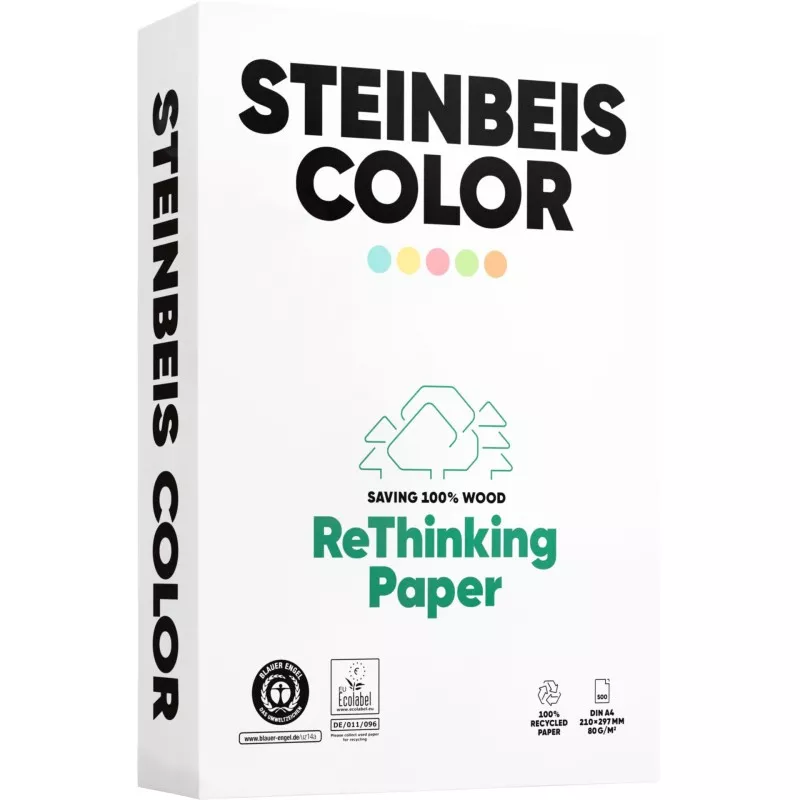Steinbeis Magic Colour niebieski Recyclingpapier A 4 80 g 500 Bl.