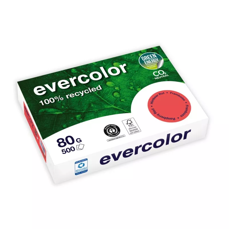 Clairefontaine EverColor rot Recyclingpapier A 4 80 g 500 Bl.