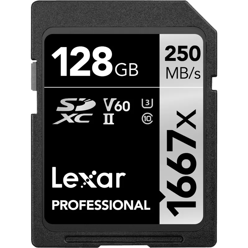 Lexar SDXC Pro 1667X UHS-II U3 R250/W120 (V60) 128G