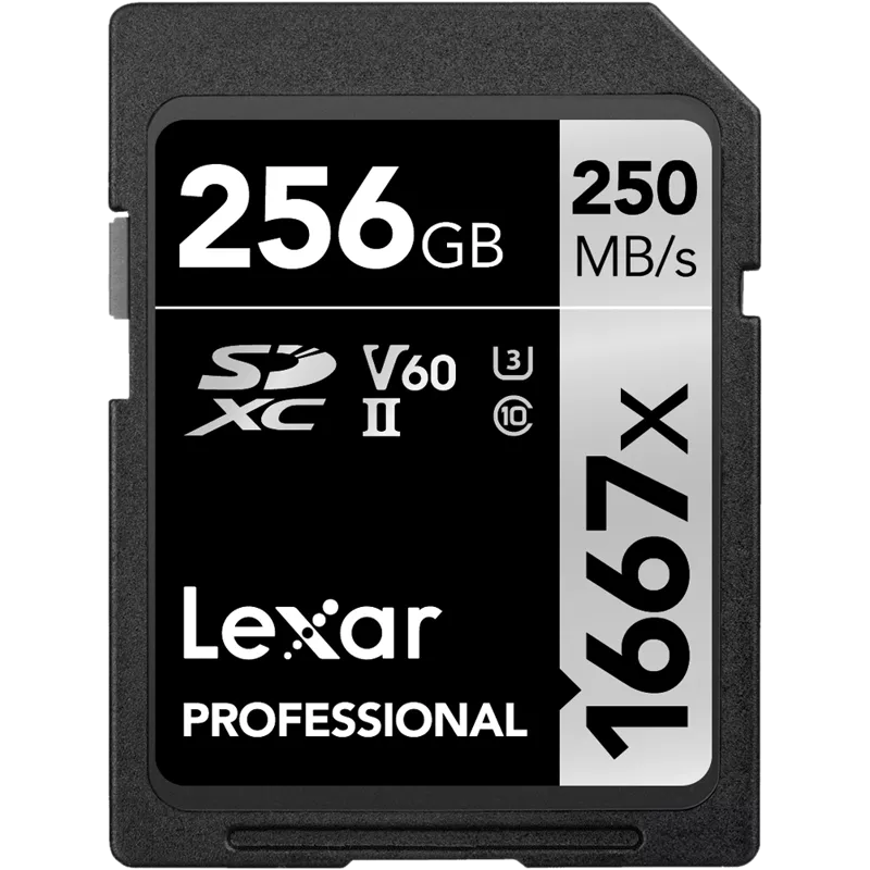 Lexar SDXC Pro 1667X UHS-II U3 R250/W120 (V60) 256G