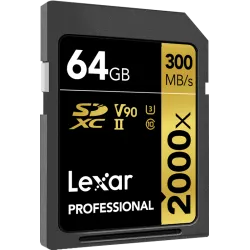 Lexar SDXC Pro 2000X UHS-II U3 R300/W260 (V90) 64GB