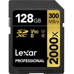 Lexar SDXC Pro 2000X UHS-II U3 R300/W260 (V90) 128GB