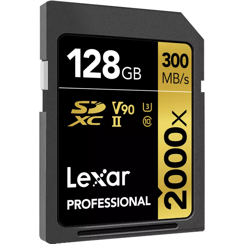 Lexar SDXC Pro 2000X UHS-II U3 R300/W260 (V90) 128GB