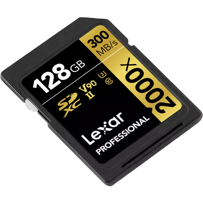 Lexar SDXC Pro 2000X UHS-II U3 R300/W260 (V90) 128GB