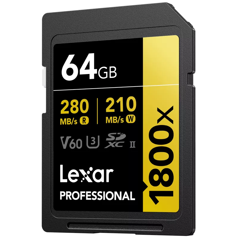 Lexar SDXC Pro 1800x U3 UHS-II R280/W210 (V60) 64GB