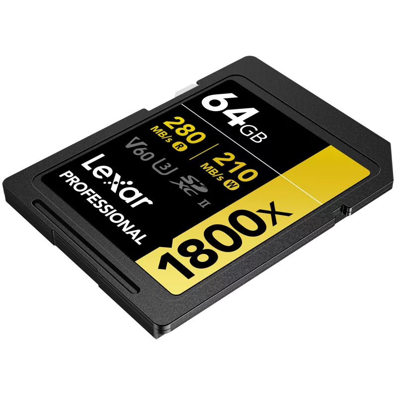 Lexar SDXC Pro 1800x U3 UHS-II R280/W210 (V60) 64GB